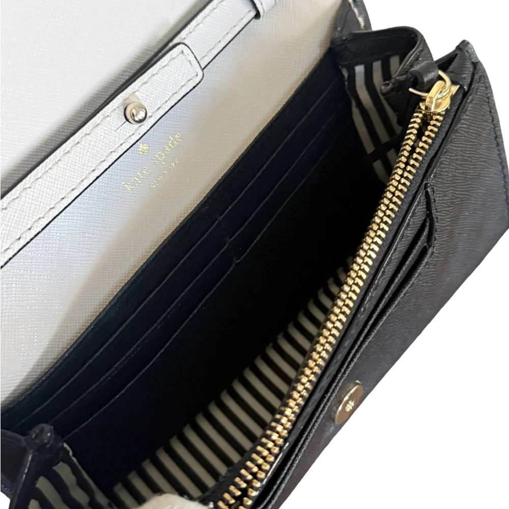 Kate Spade Cameron Street Corin Two-Tone Cream and Black Chain Crossbody Bag - Picture 8 of 12
